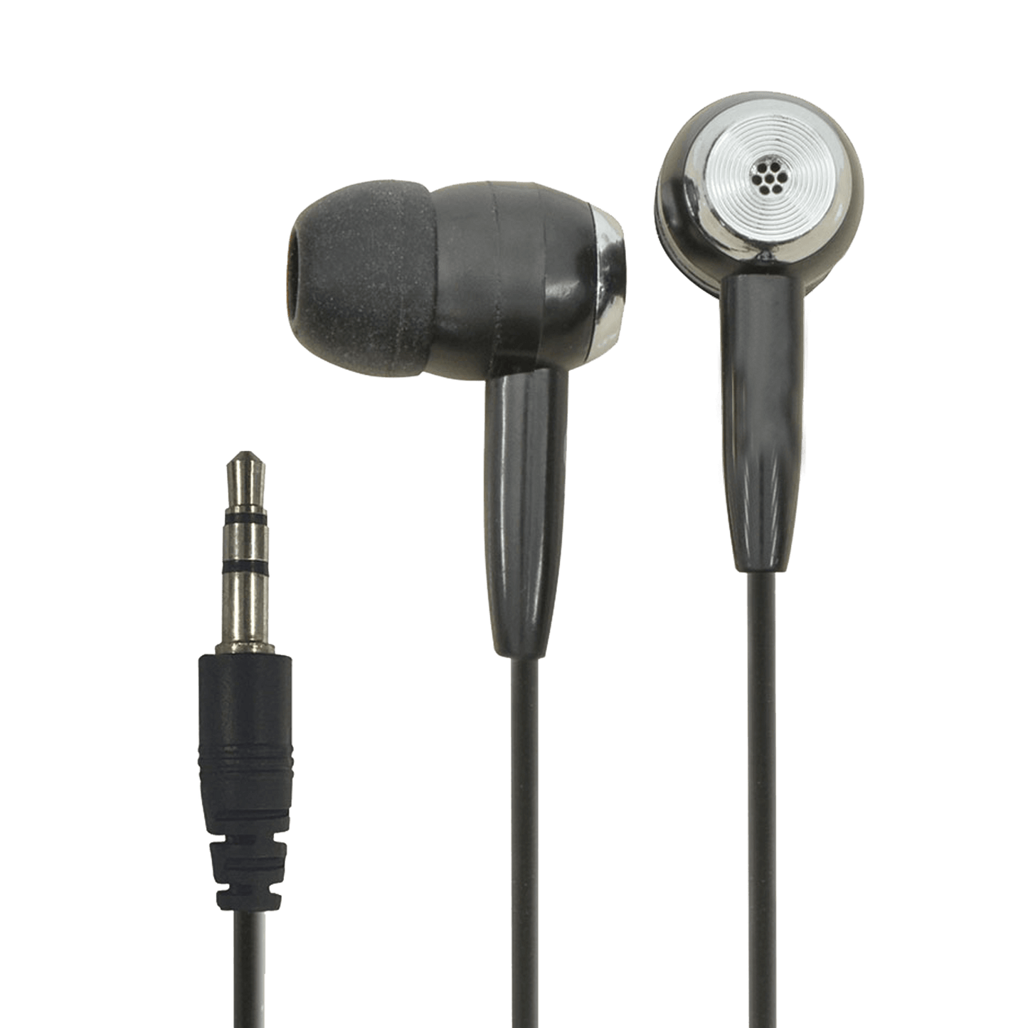 full view of earphones and connection