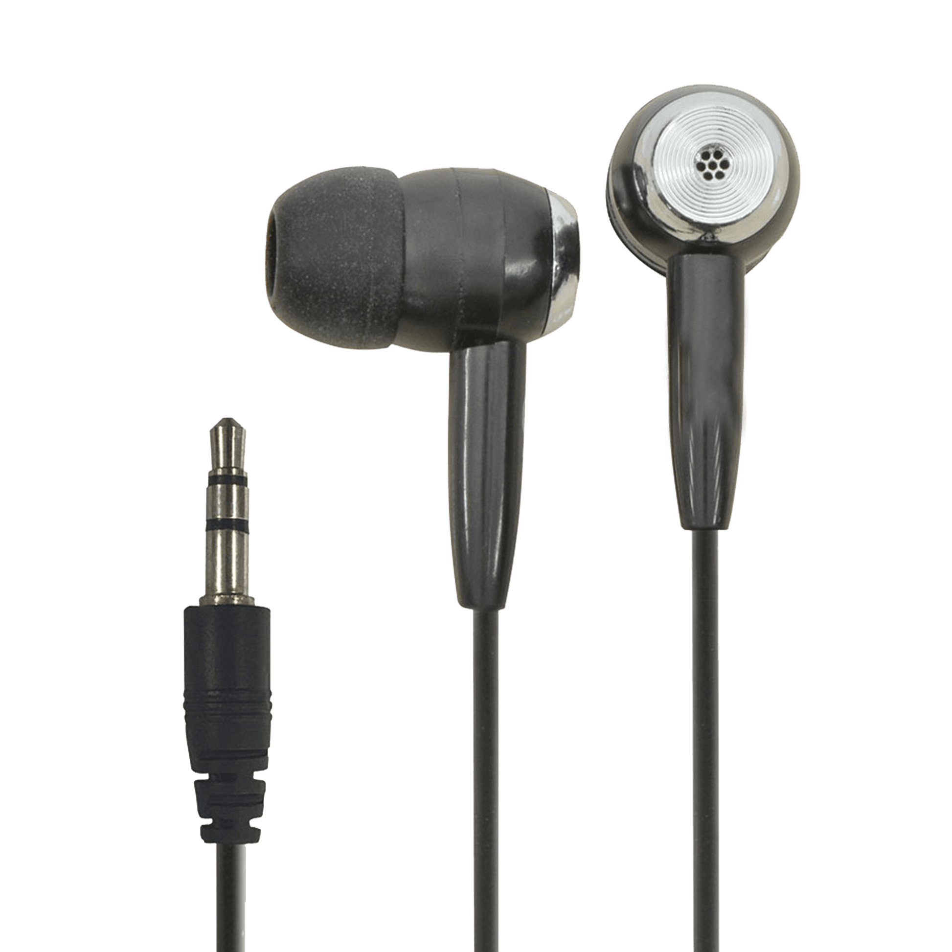 full view of earphones and connection