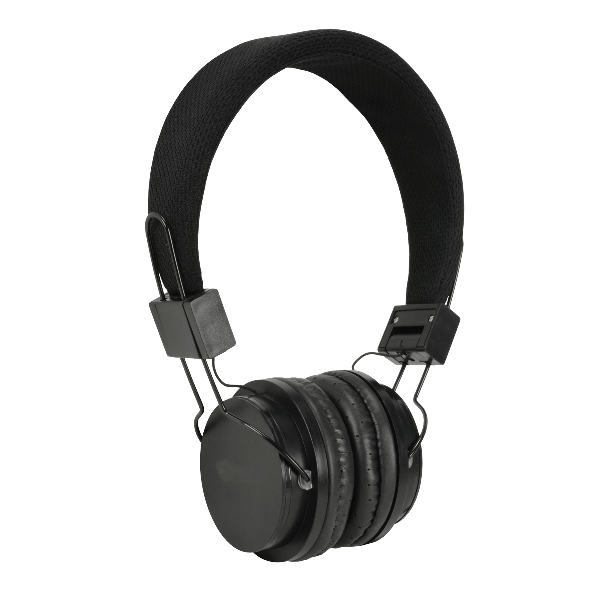 tilted front view of headphones