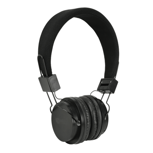 tilted front view of headphones