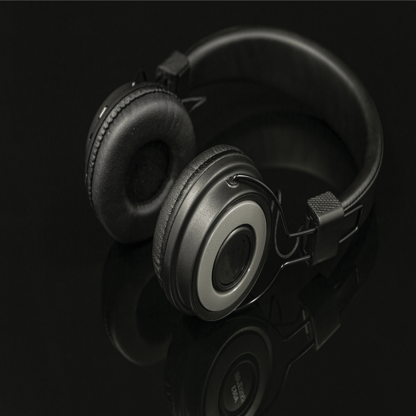 headphones laying down view
