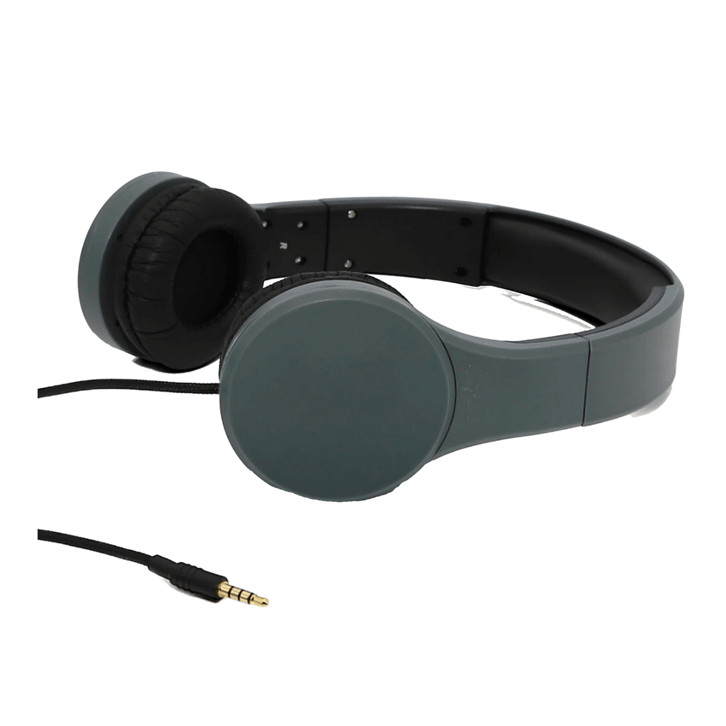 side flat view of headphones