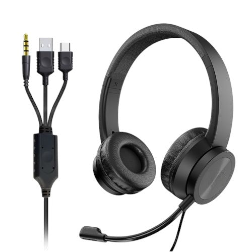 30 Pack - Boom Headphones with Multi-Connector
