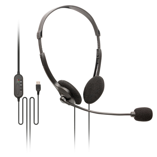 30 Pack - USB Stereo Headset with Boom Microphone