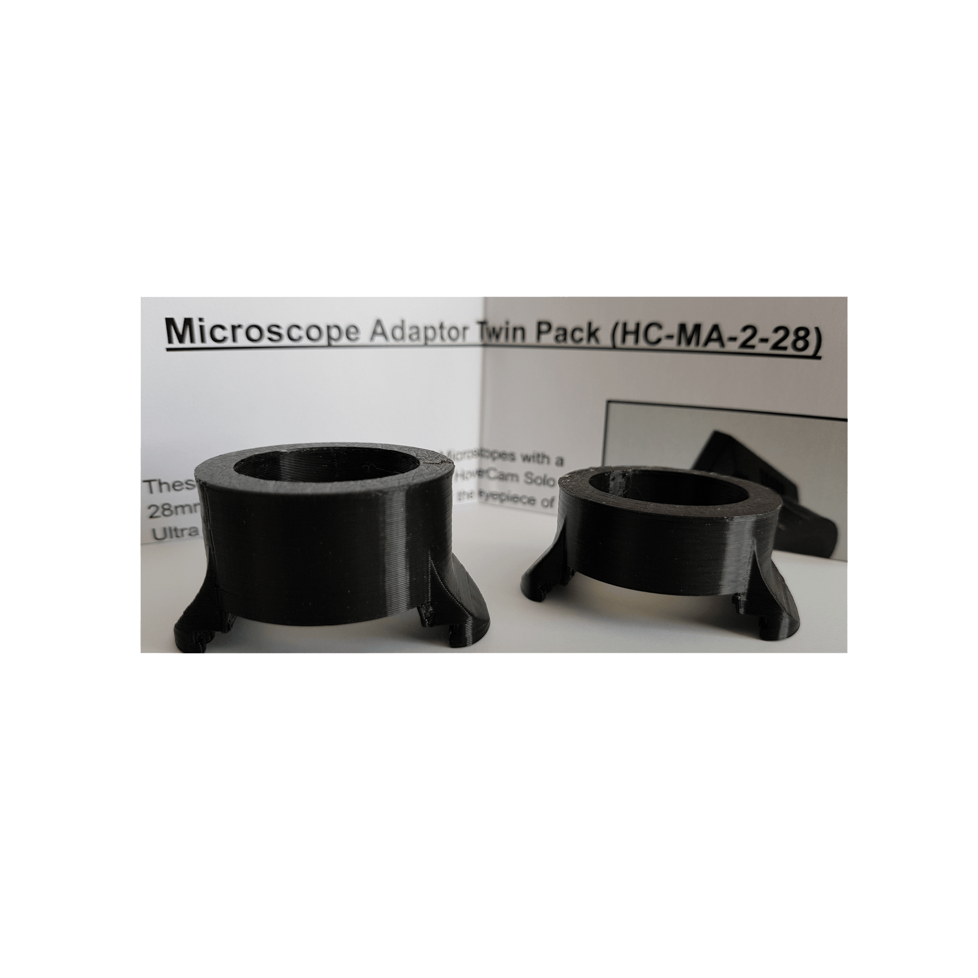 side by side of microscope adapter twin pack