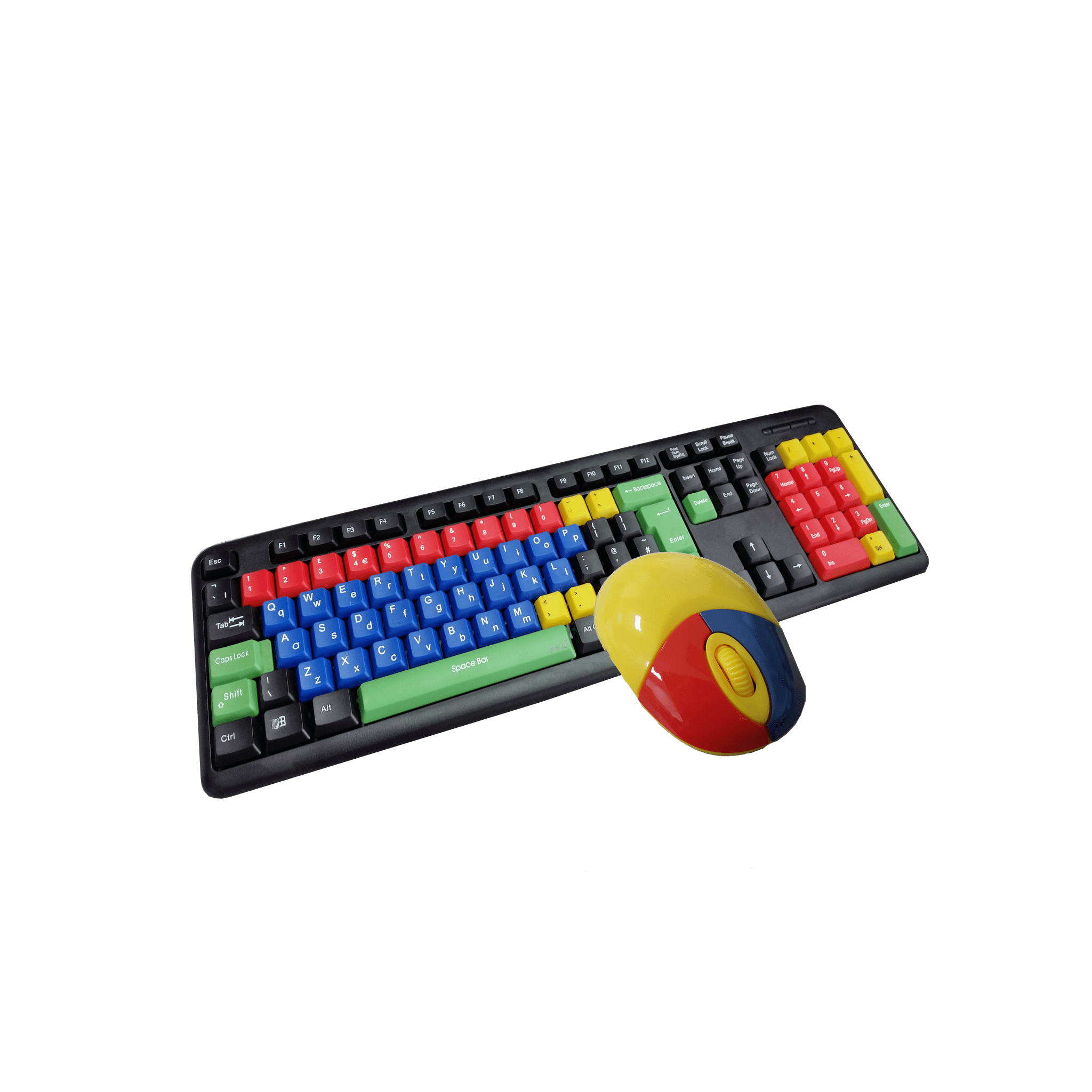 Lower and Upper Case Keyboard + Infant Mini Optical Mouse Bundle Wishtrac