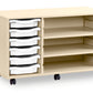 6 Tray Maple MFC storage unit  with shelves