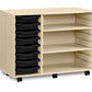 8 Tray  Maple MFC storage unit  with shelves