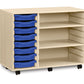 8 Tray  Maple MFC storage unit  with shelves