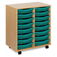 16 tray Beech MFC storage unit