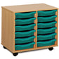 12 Tray Beech MFC storage unit complete with castors