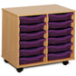 12 Tray Beech MFC storage unit complete with castors