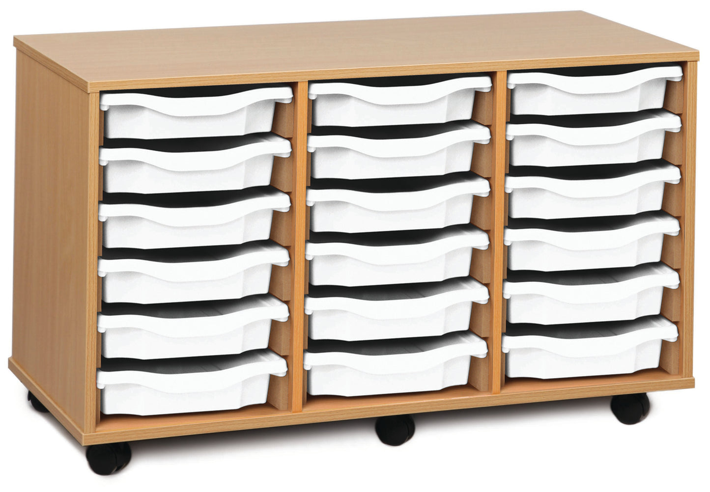 18 tray Beech MFC storage unit