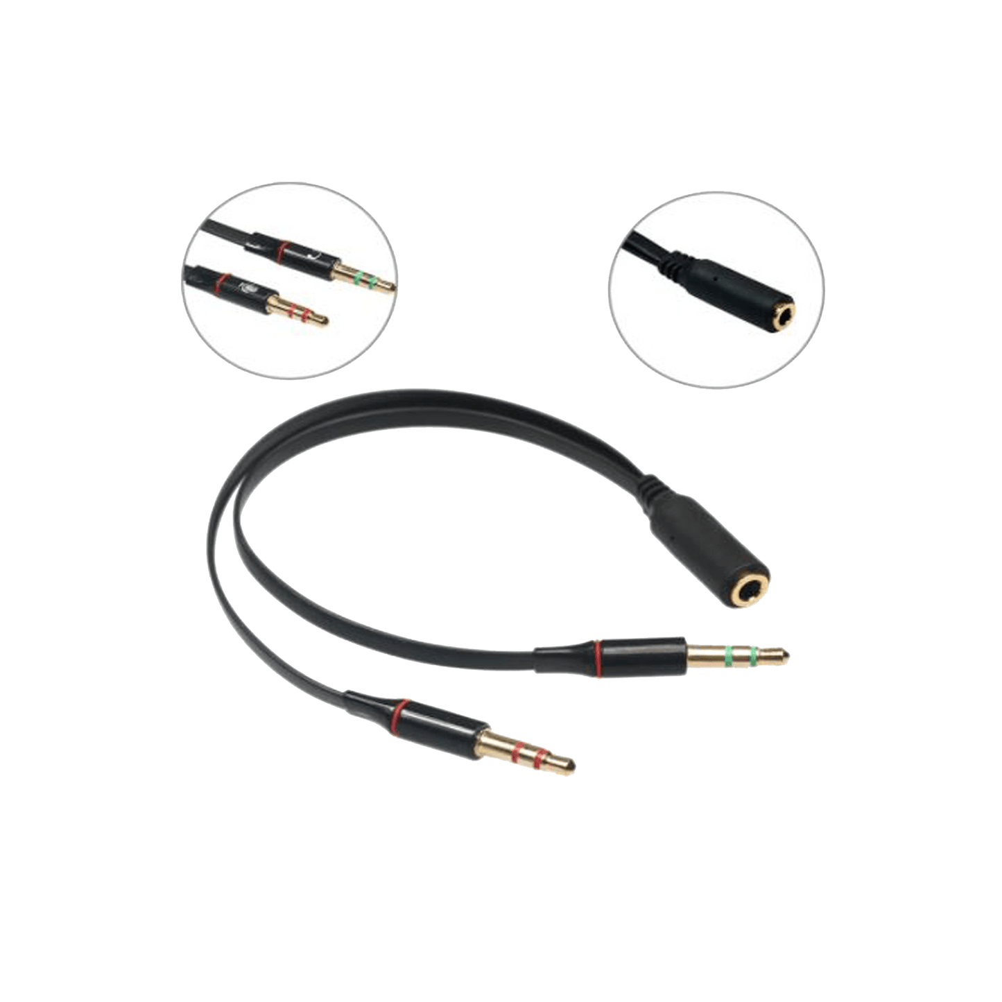 4 pole to 2 x 3.5mm one for audio one for mic adapter